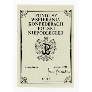 Cegelek - Support Fund for the Confederation of Independent Poland; PLN 100 (298)