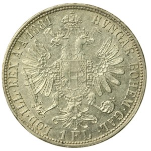 Austria-Hungary, Franz Joseph I, 1 florin 1881 (746)