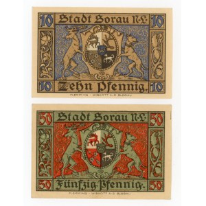 Zary/Sorau, 10 and 50 fenig 1921. total of 2 pcs. (328)