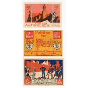 Chojna/Konigsberg, 50 fenigs, 1 and 2 marks 1921. total of 3 pcs. (332)