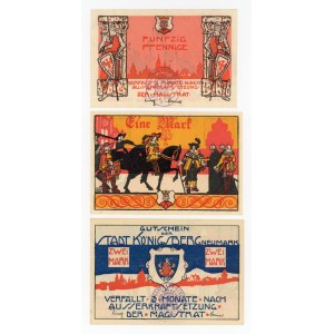 Chojna/Konigsberg, 50 fenigs, 1 and 2 marks 1921. total of 3 pcs. (332)