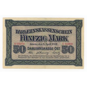 Ober Ost, Kaunas, 50 marks 1918 C (367)
