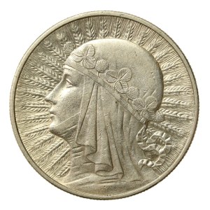 II RP, 10 zlatých 1932 n.s., Hlava ženy (840)