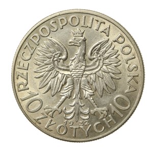 II RP, 10 zlatých 1932 n.s., Hlava ženy (840)