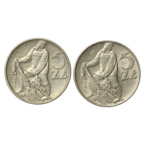 PRL, set of 5 gold 1973-1974 Fisherman. Total of 2 pcs. (866)
