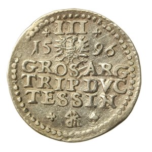 Śląsk, Księstwo Cieszyńskie, Adam Wacław, Trojak 1596, Cieszyn (867)