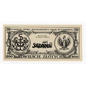 Solidarity, 200 zloty 1987 Kutno, series C - Stanislaw Jasiukowicz (434)