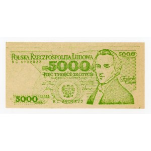 Solidarity, 5,000 zloty 1986 Frederic Chopin (437)