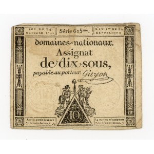 Francja, 10 sols, 1792 ser. 615 (194)