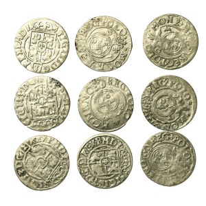 Zygmunt III Waza, zestaw półtoraków bydgoskich. Razem 9 szt. (978)