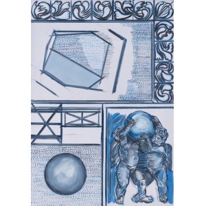 Olga Stanislawska, Putta carrying ball, solid and mirror II, 2026