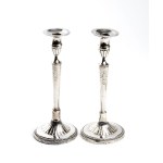 ANTONIO CAPPELLETTI (Roma 1803 - 1838), A pair of italian solid silver candelsticks - Rome, 1815-1838