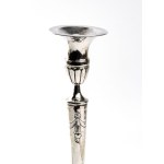 ANTONIO CAPPELLETTI (Roma 1803 - 1838), A pair of italian solid silver candelsticks - Rome, 1815-1838