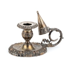 Italian sterling silver candlestick - Milan, 1812-1872