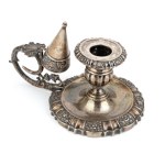 Italian sterling silver candlestick - Milan, 1812-1872