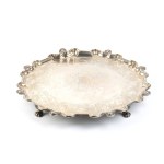 EDWARD VINCENT, English Georgian sterling silver salver - London, 1735-1736