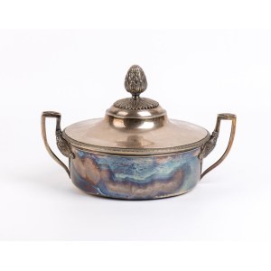 ANTOINE COSSON Solid silver French entrée dish - Paris, 1854-1879