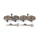 A pair of sterling silver snuffer tray - Europe, 18th - 19th centuries