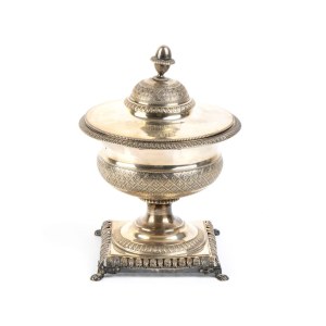Italian solid silver sugar bowl, Milan, 1812-1872