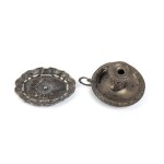 Small silver tray and candlestick - 19th century