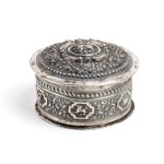 Burma solid silver box - 19th century