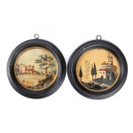 A pair of hard stone plaque - Florence, 18th century