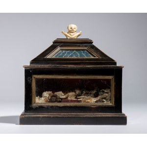 Reliquary case with skeleton - Italy, 17th-18th centuries