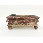 Red French marble desk inkwell - 17th century