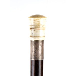 Walking stick with ivory handle - France, 19th century