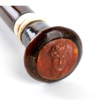 Walking stick with ivory inserts - Italy, 19th century