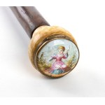 Antique walking stick with ivory handle - France, 19th century