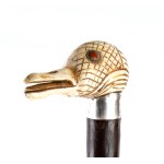 Walking stick with sea ivory handle - Southern Italy, 19th century