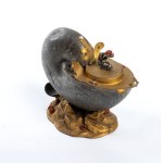 Nautilus mounted on an oval pewter base - Europe, 19th century