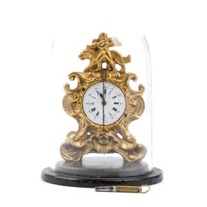 Table clock with glass dome - 19th century