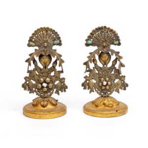 Pair of metal compositions - probably India, 19th century