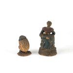 Pair of polychrome terracotta sculptures - 19th century