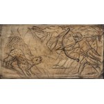 Engraved Bone Plaque with Hunting Scene - Central-Southern Italy, 17th-18th century