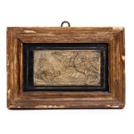 Engraved Bone Plaque with Hunting Scene - Central-Southern Italy, 17th-18th century
