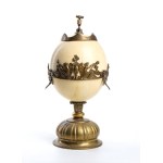 Ostrich egg on brass base - Italy or France, late 19th century