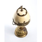 Ostrich egg on brass base - Italy or France, late 19th century