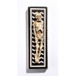 Skeleton made of deer antler on an inlaid base - Central Europe, 17th-18th centuries