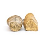 Pair of bone containers - probably India, 19th century