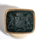 Ivory and gold wax seal - France, 19th century