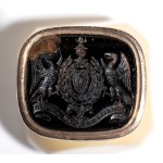 A pair of ivory wax seals - France, 19th century