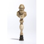 Elephant ivory and silver wax seal - France, 19th century