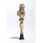 Elephant ivory and silver wax seal - France, 19th century