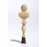 Elephant ivory and silver wax seal - France, 19th century