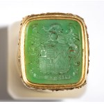 Wax seal in ivory and yellow gold - France, 19th century