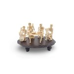 Sculptural group with skeletons - Japan, Meiji period, 1868-1912