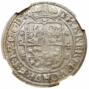 Duchy of Preussen, Georg Wilhelm, 18 groschen 1624, Königsberg - legend overstrike NGC MS62